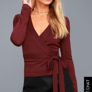 💁‍♀️ Lulus Wrap Sweater 🙋‍♀️